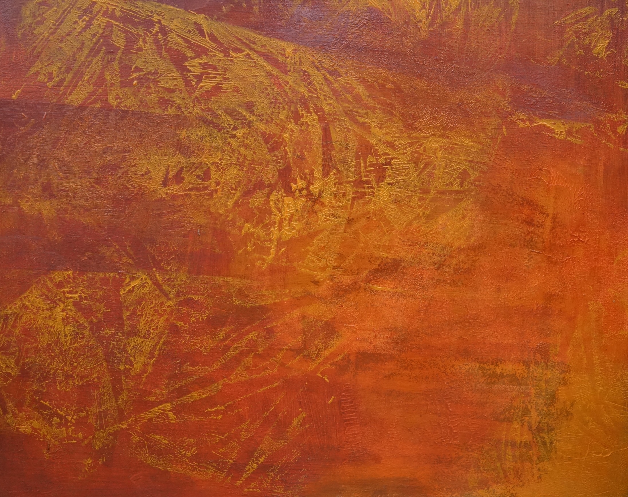 Lucy Price (Contemporary), untitled abstract composition, signed and dated 2009 verso, oil on canvas, unframed, 97 x 122cm